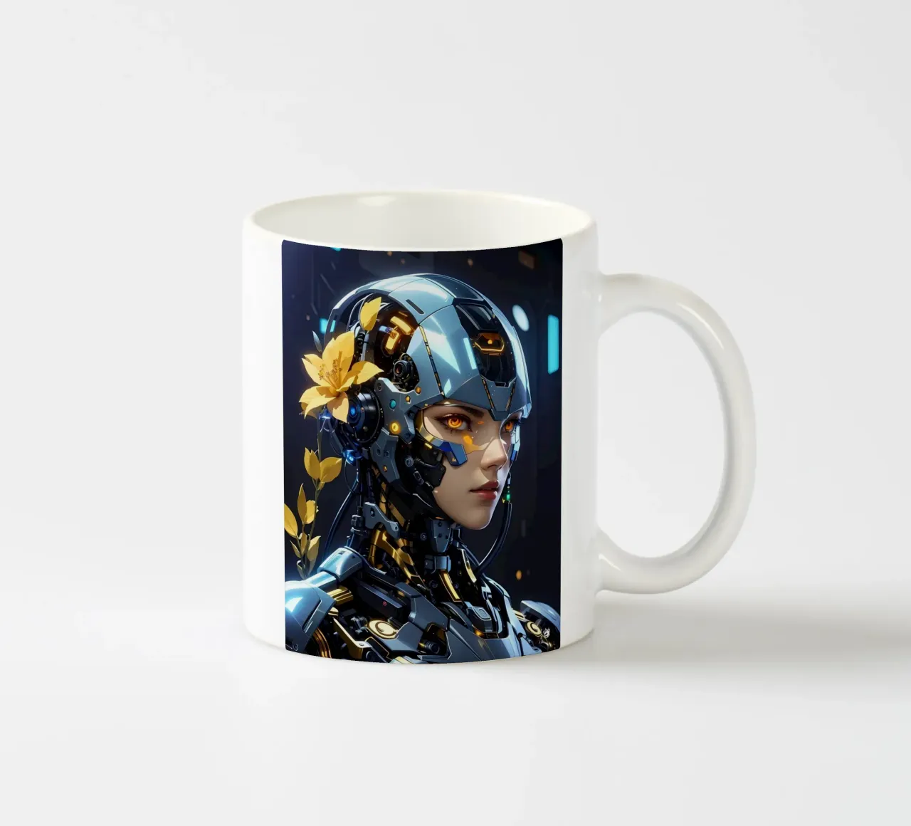 Donna Cyborg Fiori tazza in ceramica da LM2KONE
