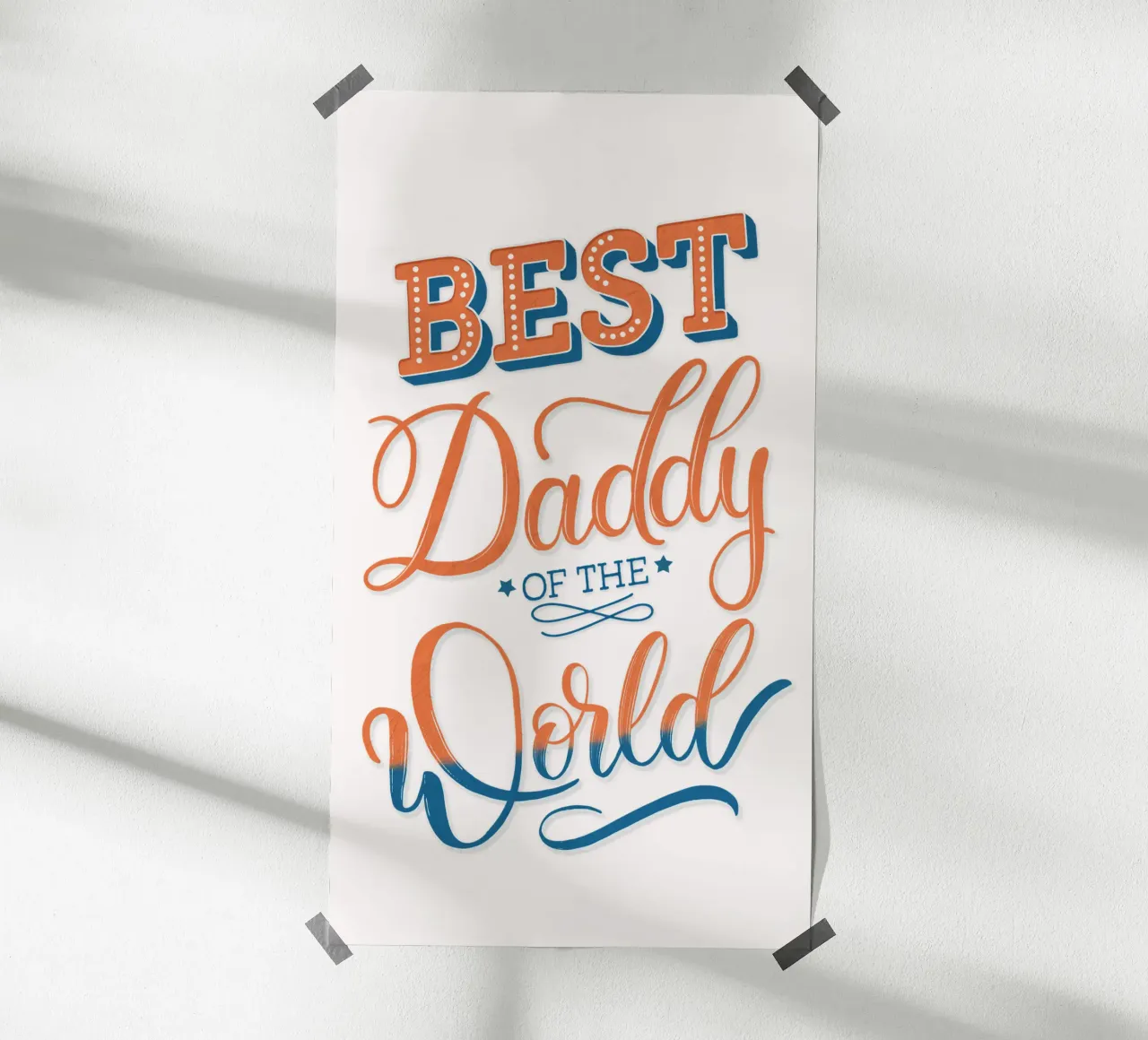 Bester Daddy der Welt. Bester Papi der Welt Poster von CalliLetters