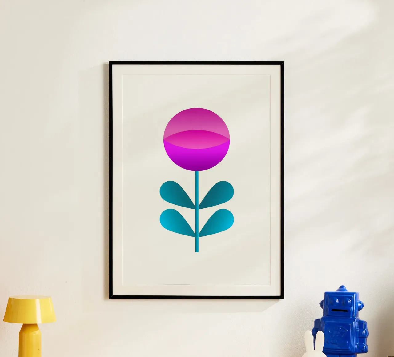 Retro-Blume Poster von diedrich