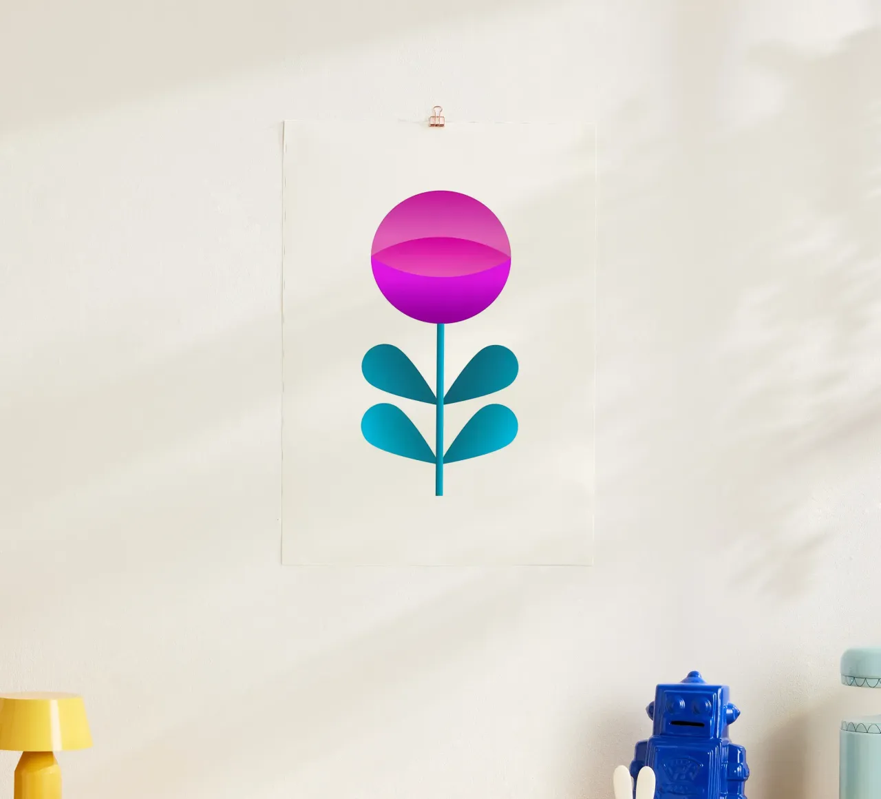 Retro-Blume Poster von diedrich