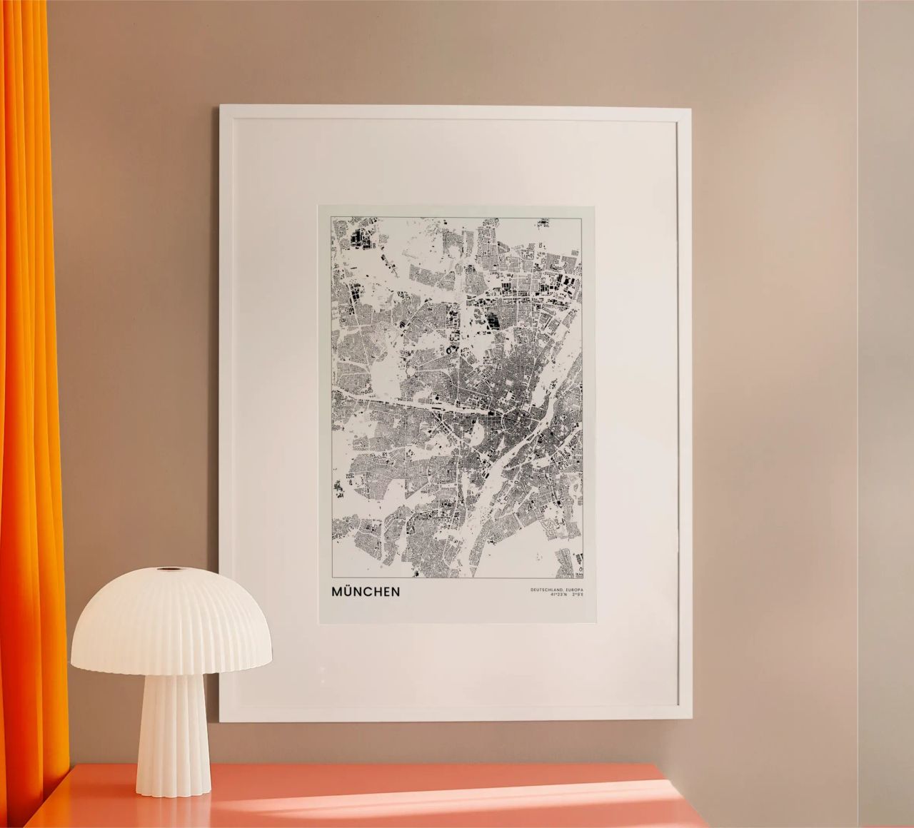 München Poster von The Cartography Collection