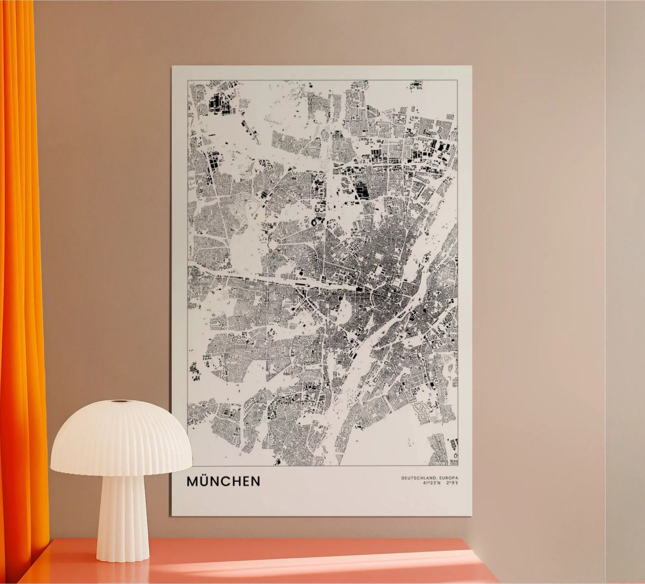 München Poster von The Cartography Collection