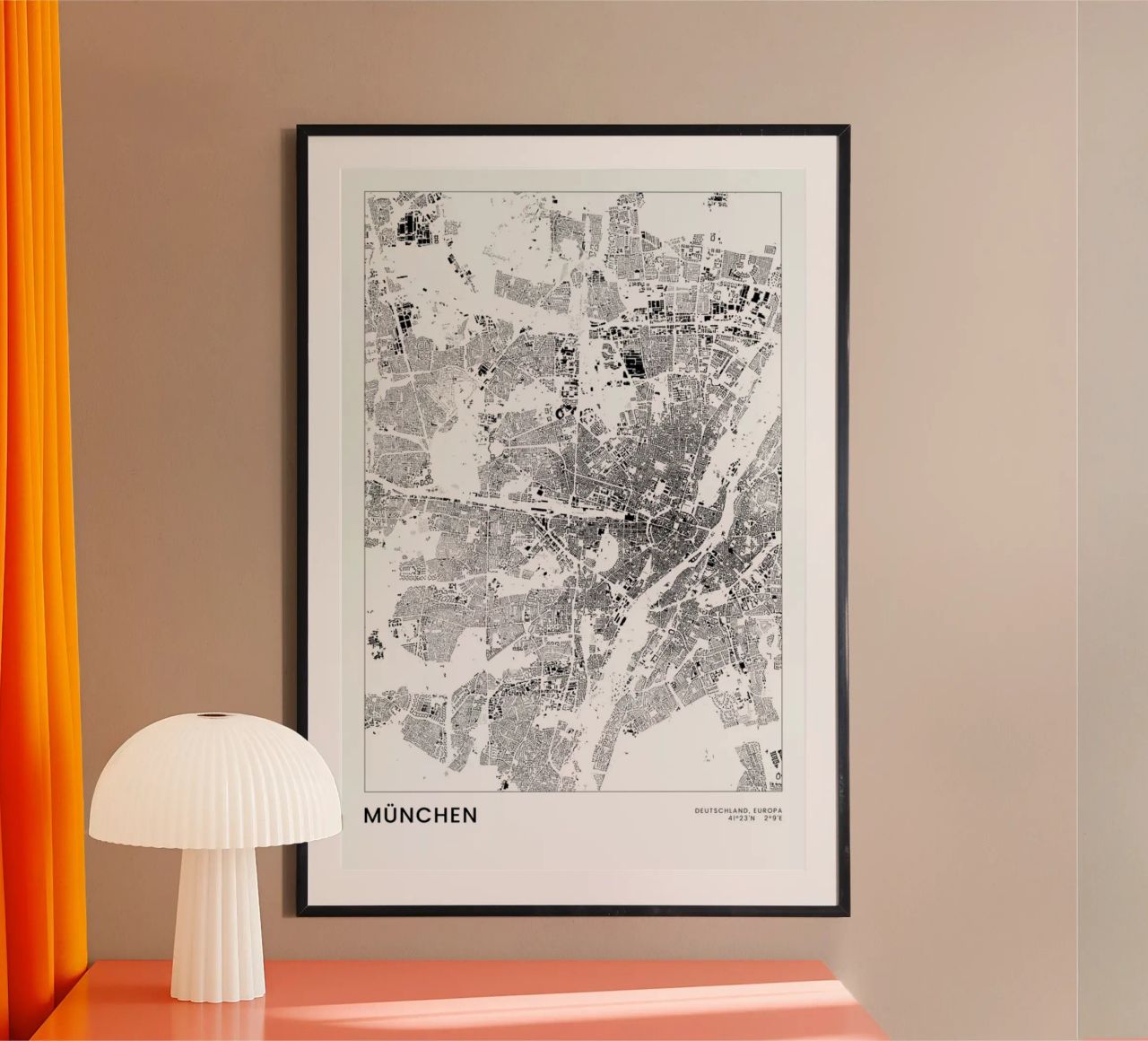 München Poster von The Cartography Collection