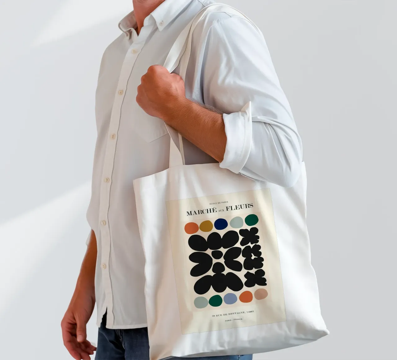 Mercado de flores retro de París tote bag de diedrich