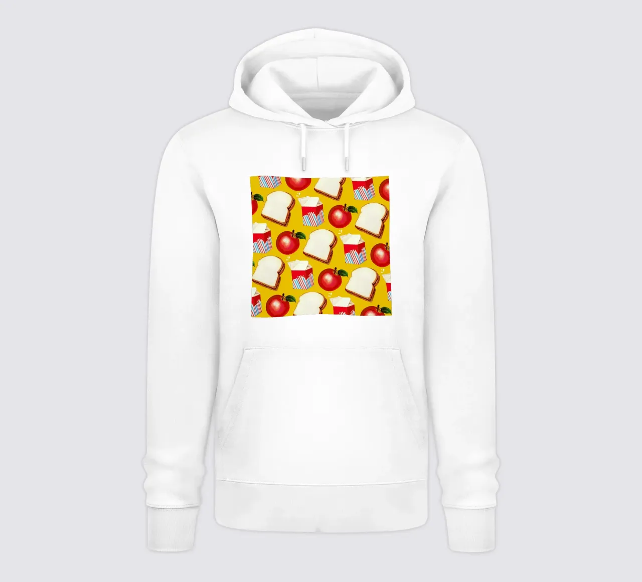 Lunch Patterns Lunch Yellow felpa con cappuccio da Kelly Gilleran