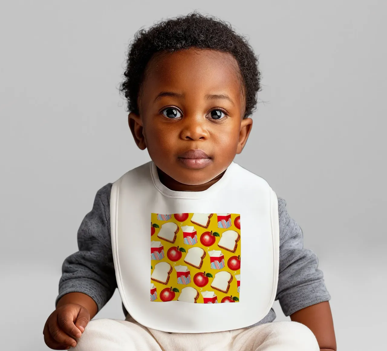 Lunch Patterns Lunch Yellow bavaglino da Kelly Gilleran