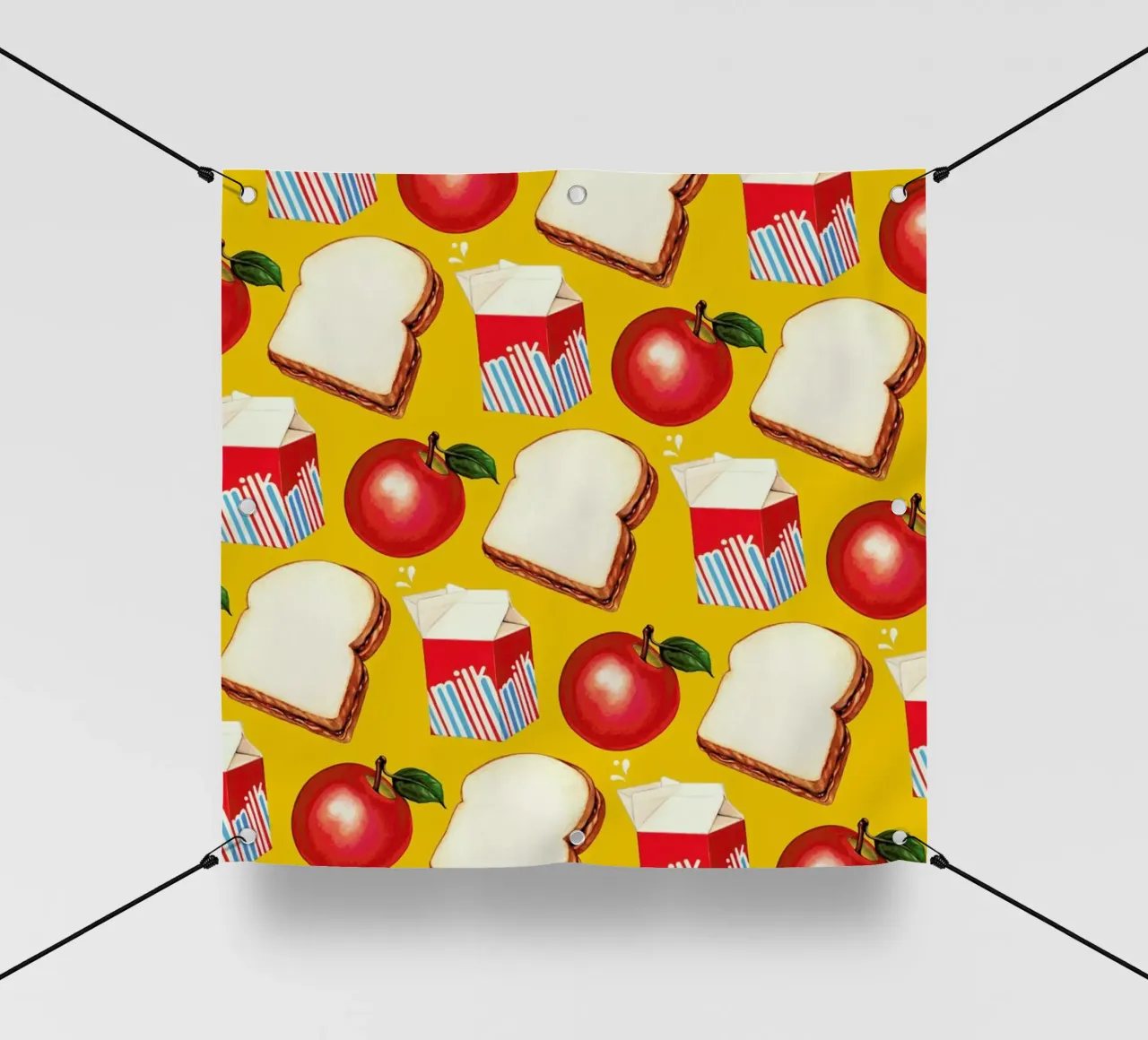 Lunch Patterns Lunch Yellow telo in pvc da Kelly Gilleran