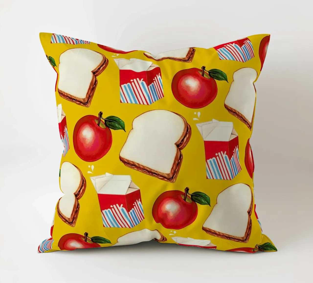 Lunch Patterns Lunch Yellow cuscino da Kelly Gilleran