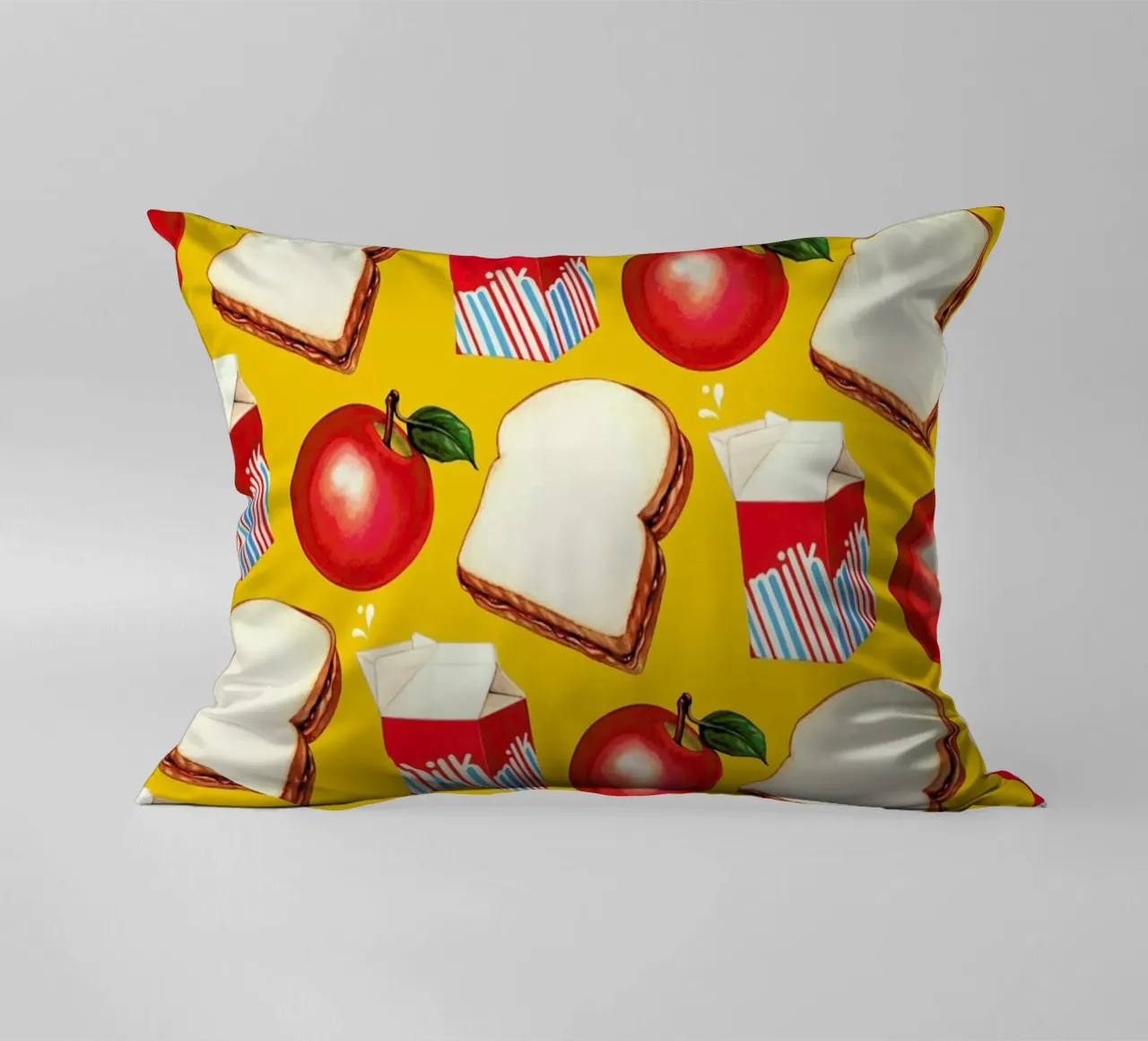 Lunch Patterns Lunch Yellow cuscino da Kelly Gilleran