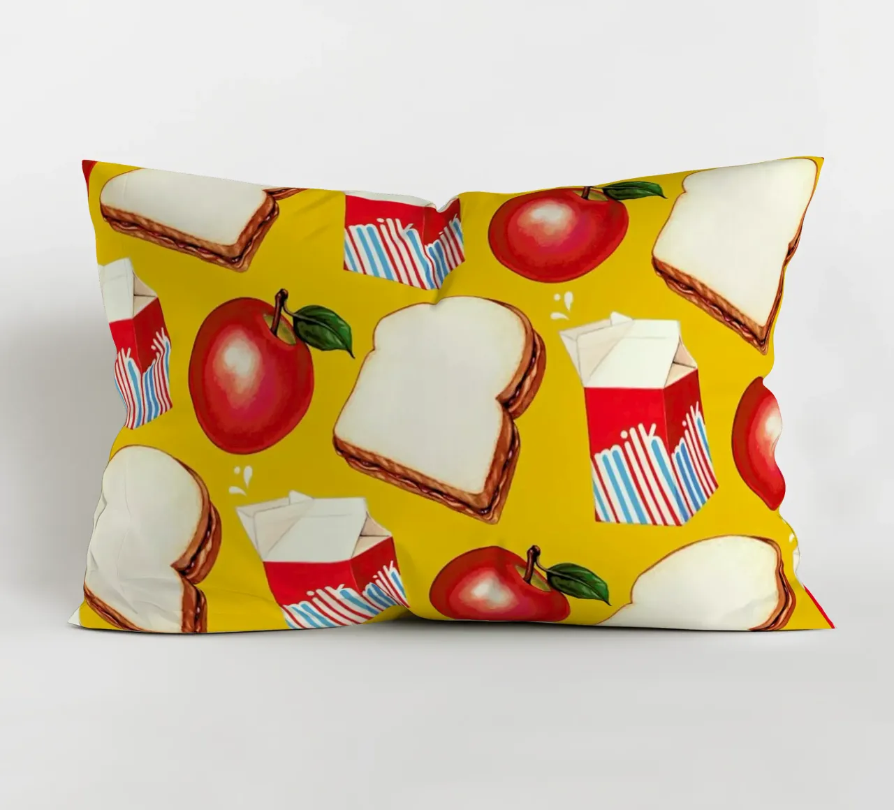 Lunch Patterns Lunch Yellow cuscino da Kelly Gilleran