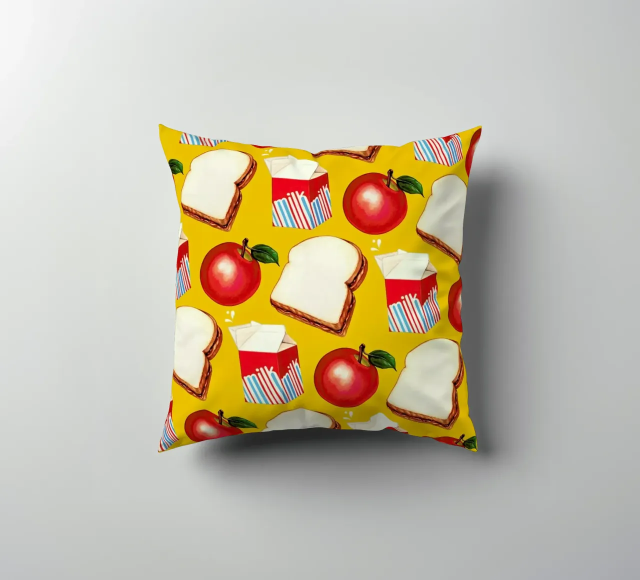 Lunch Patterns Lunch Yellow cuscino da Kelly Gilleran
