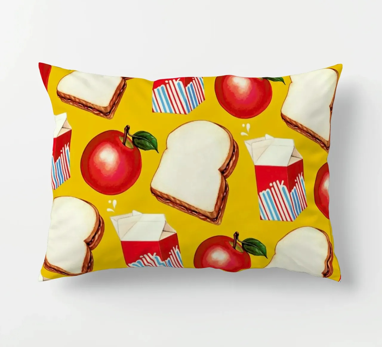 Lunch Patterns Lunch Yellow cuscino da Kelly Gilleran