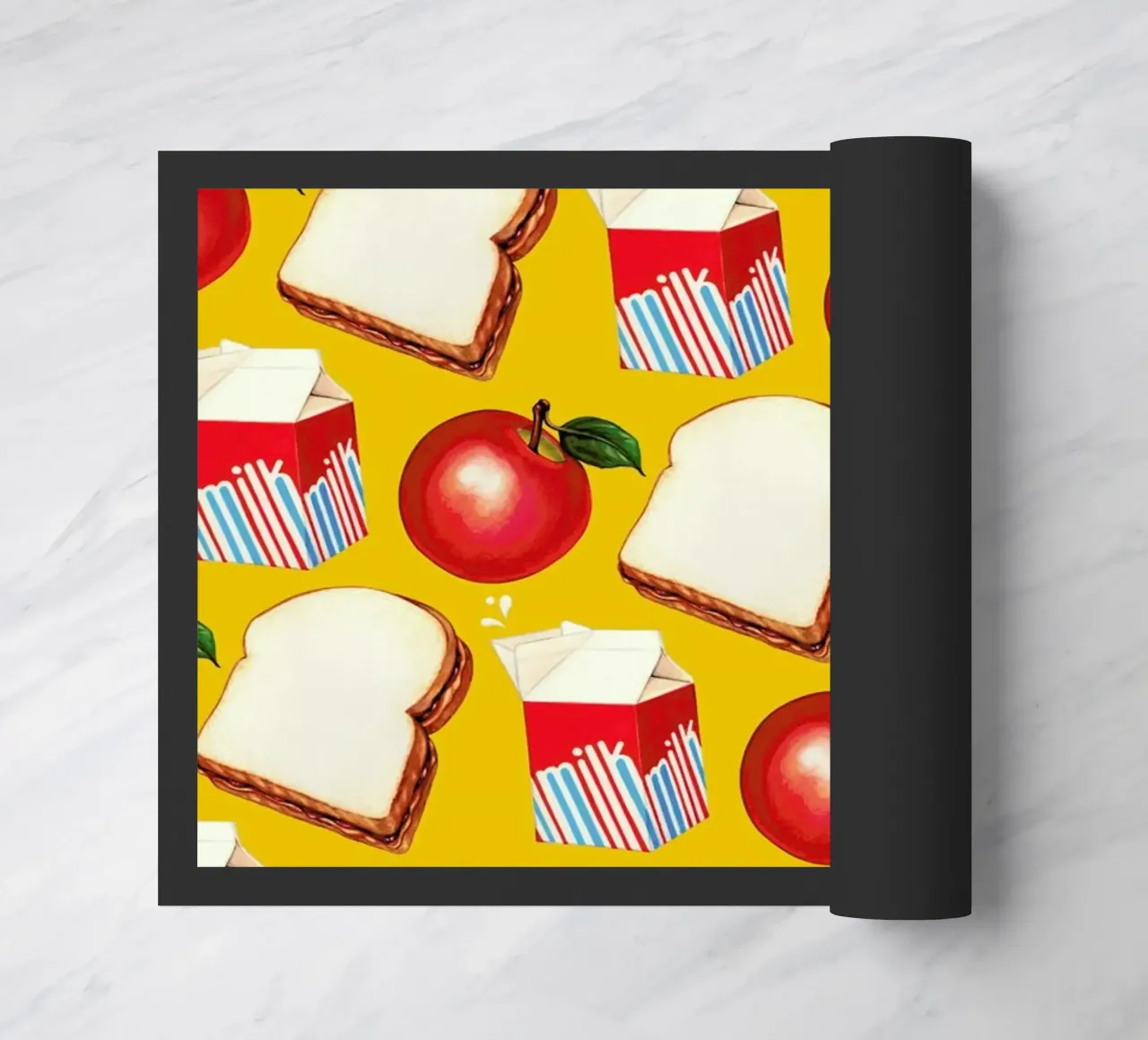 Lunch Patterns Lunch Yellow zerbino da Kelly Gilleran
