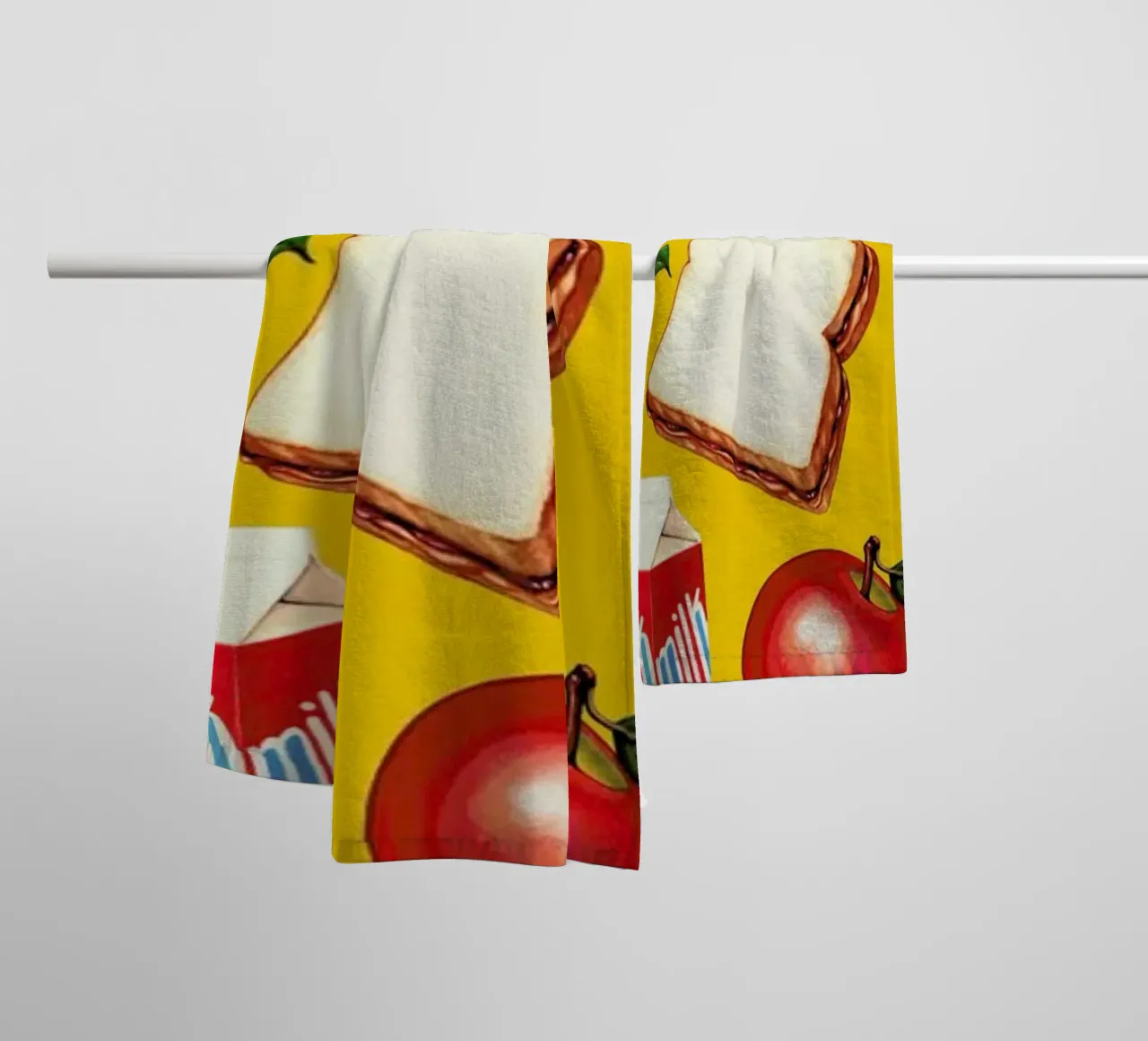 Lunch Patterns Lunch Yellow asciugamano da bagno da Kelly Gilleran