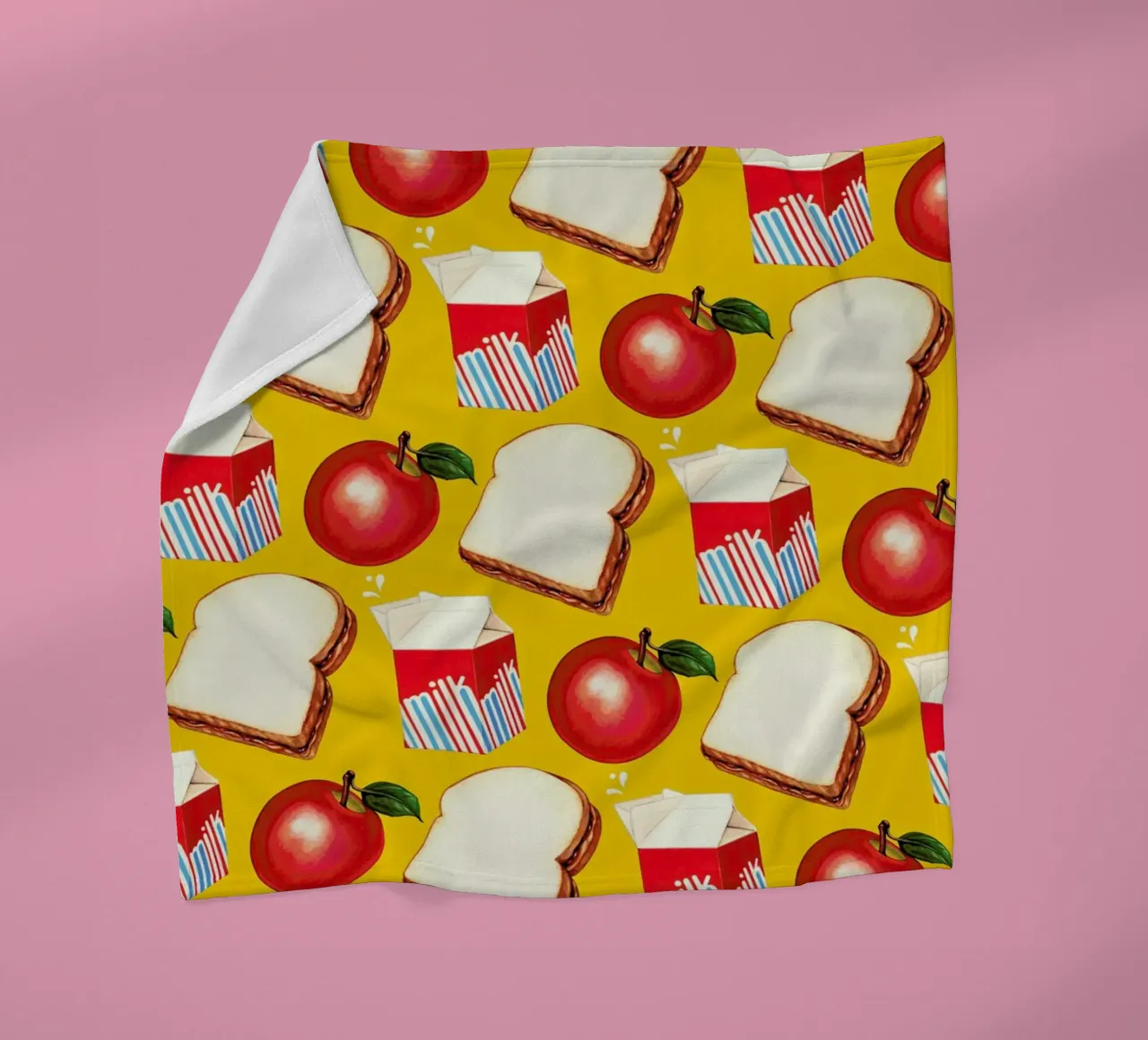 Lunch Patterns Lunch Yellow coperta in pile da Kelly Gilleran