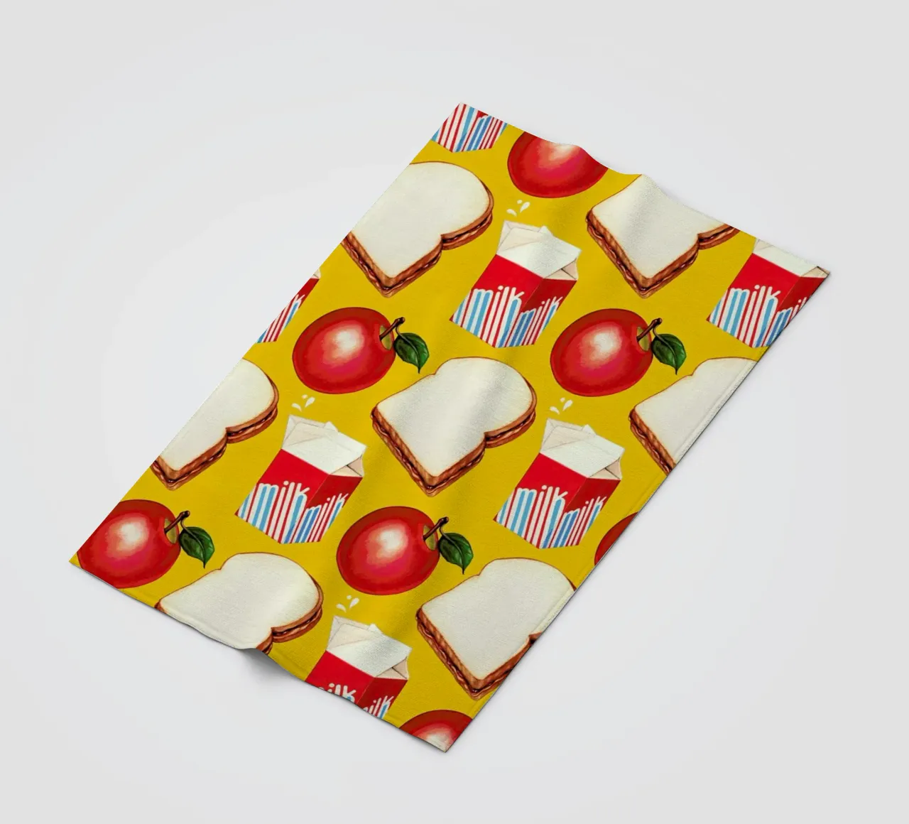 Lunch Patterns Lunch Yellow coperta in pile da Kelly Gilleran
