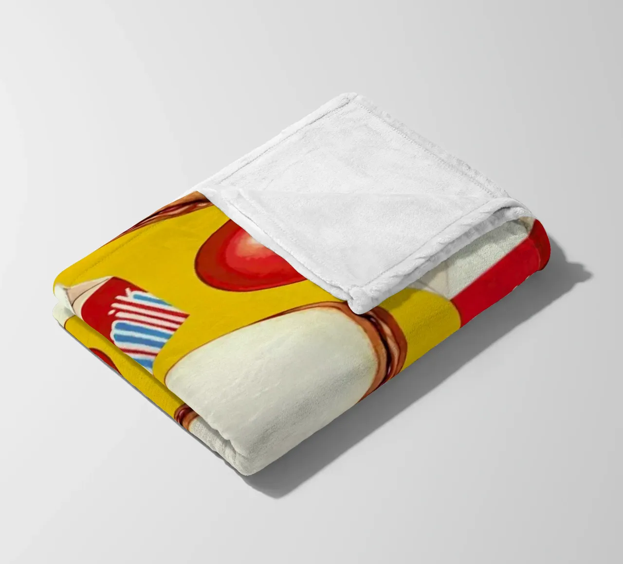 Lunch Patterns Lunch Yellow coperta in pile da Kelly Gilleran