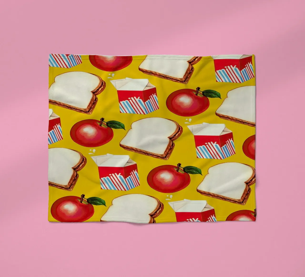 Lunch Patterns Lunch Yellow coperta in pile da Kelly Gilleran