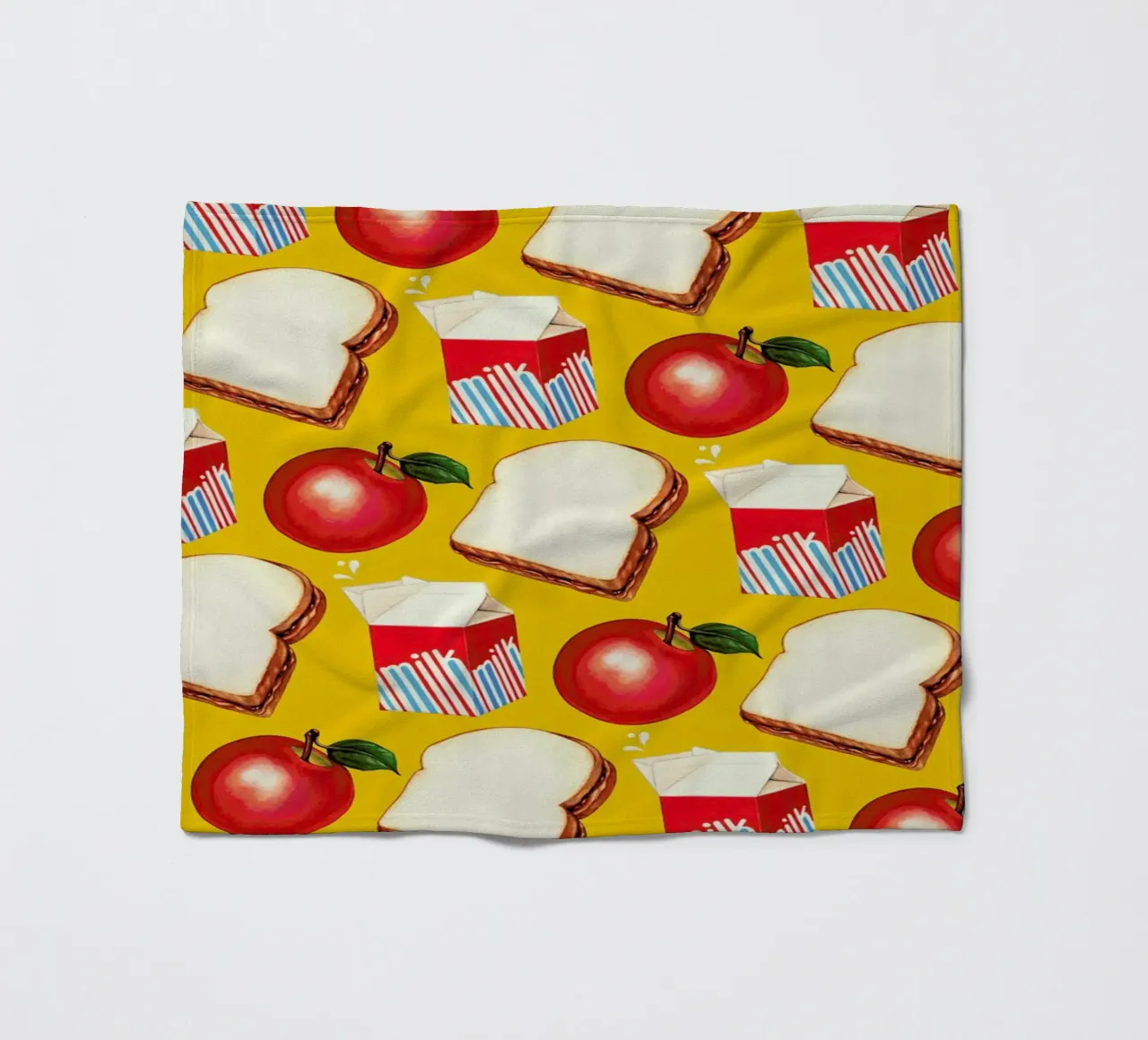 Lunch Patterns Lunch Yellow coperta in pile da Kelly Gilleran