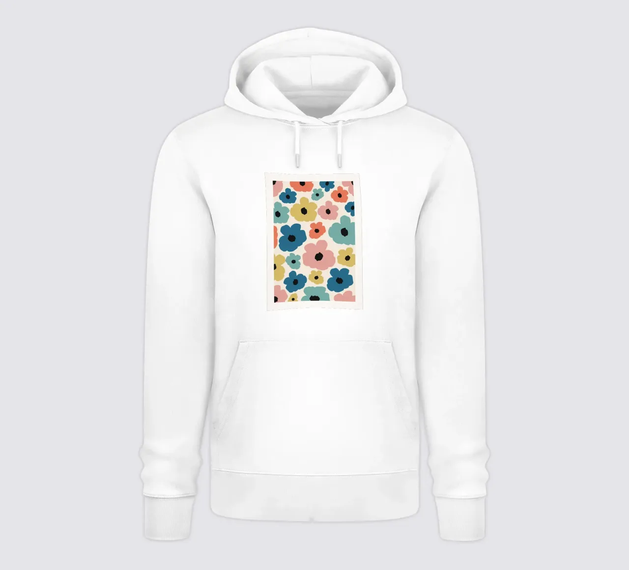 Fiori colorati e retrò felpa con cappuccio da diedrich
