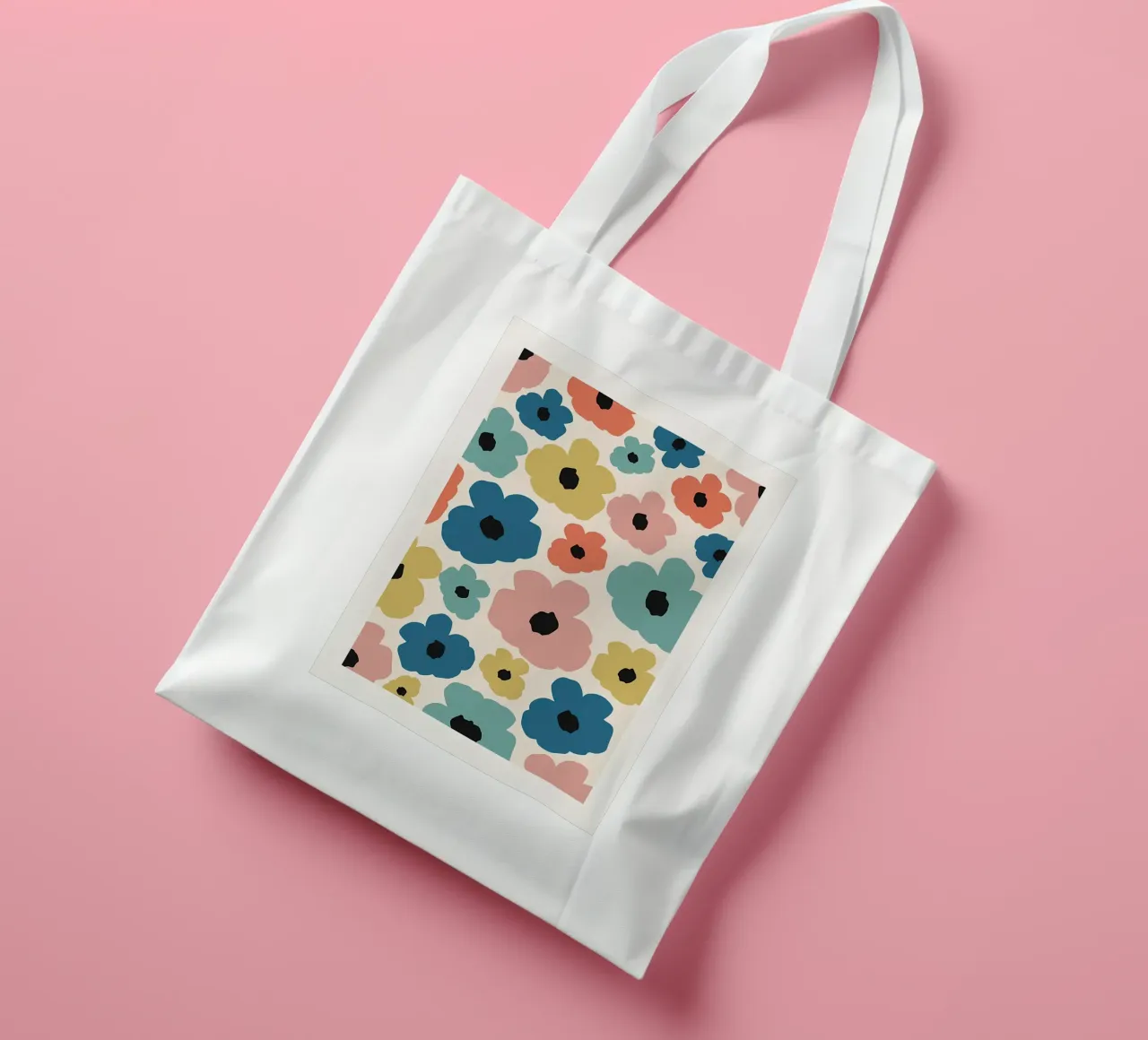 Fiori colorati e retrò borsa in juta da diedrich