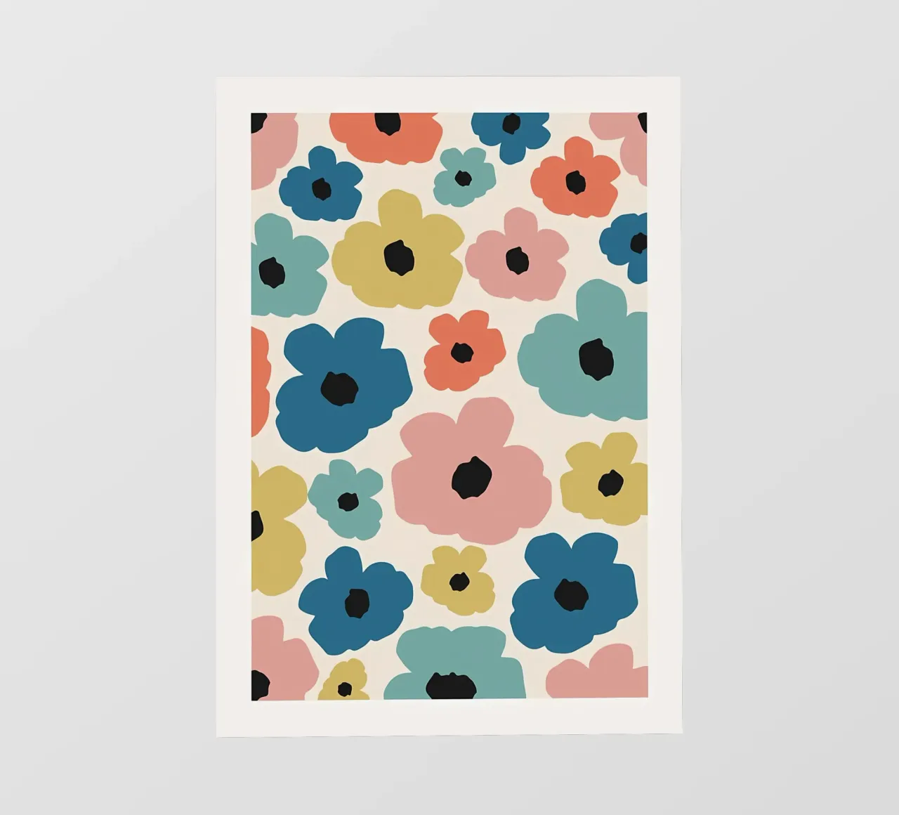 Fiori colorati e retrò telo in pvc da diedrich