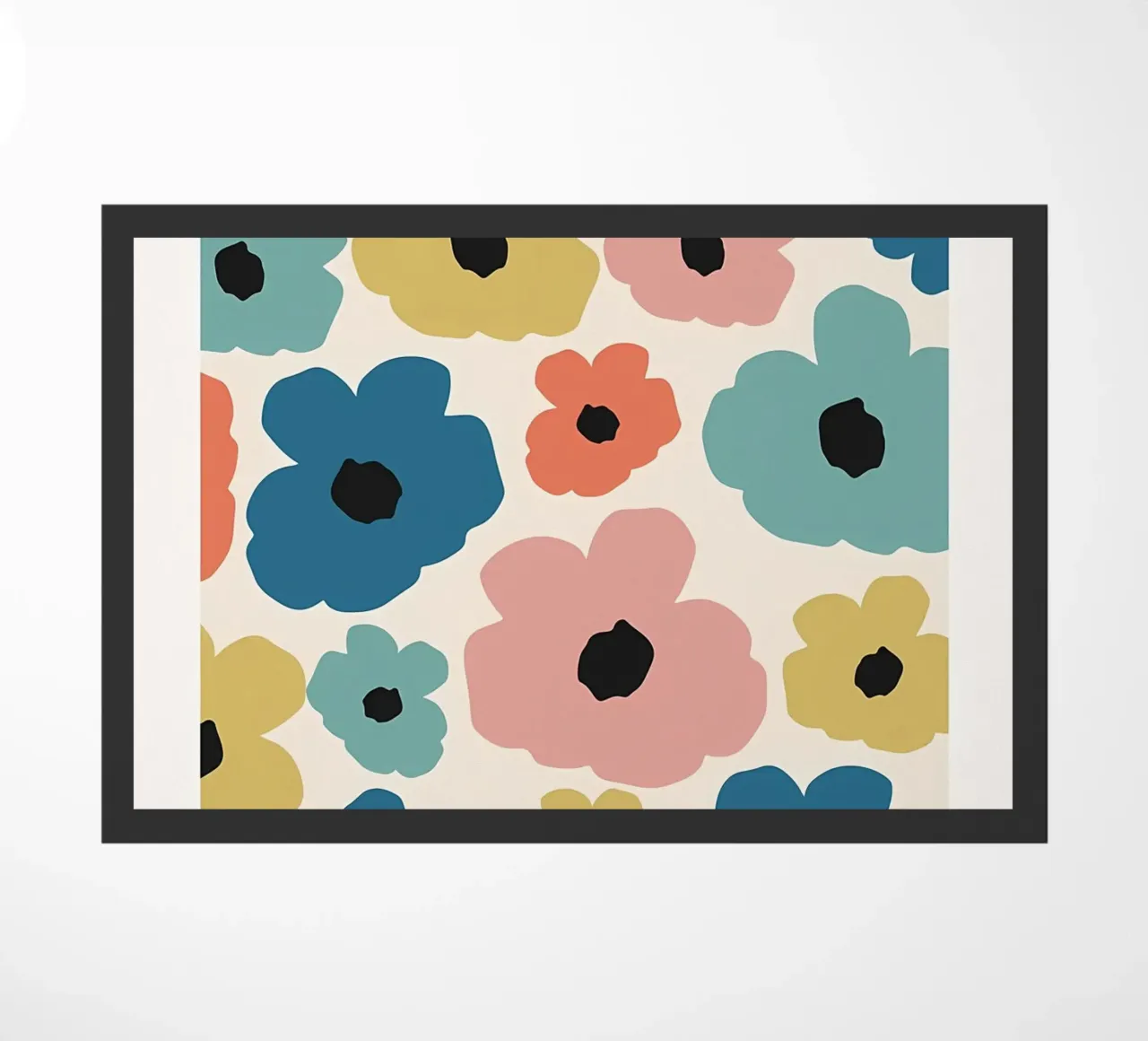 Fiori colorati e retrò zerbino da diedrich
