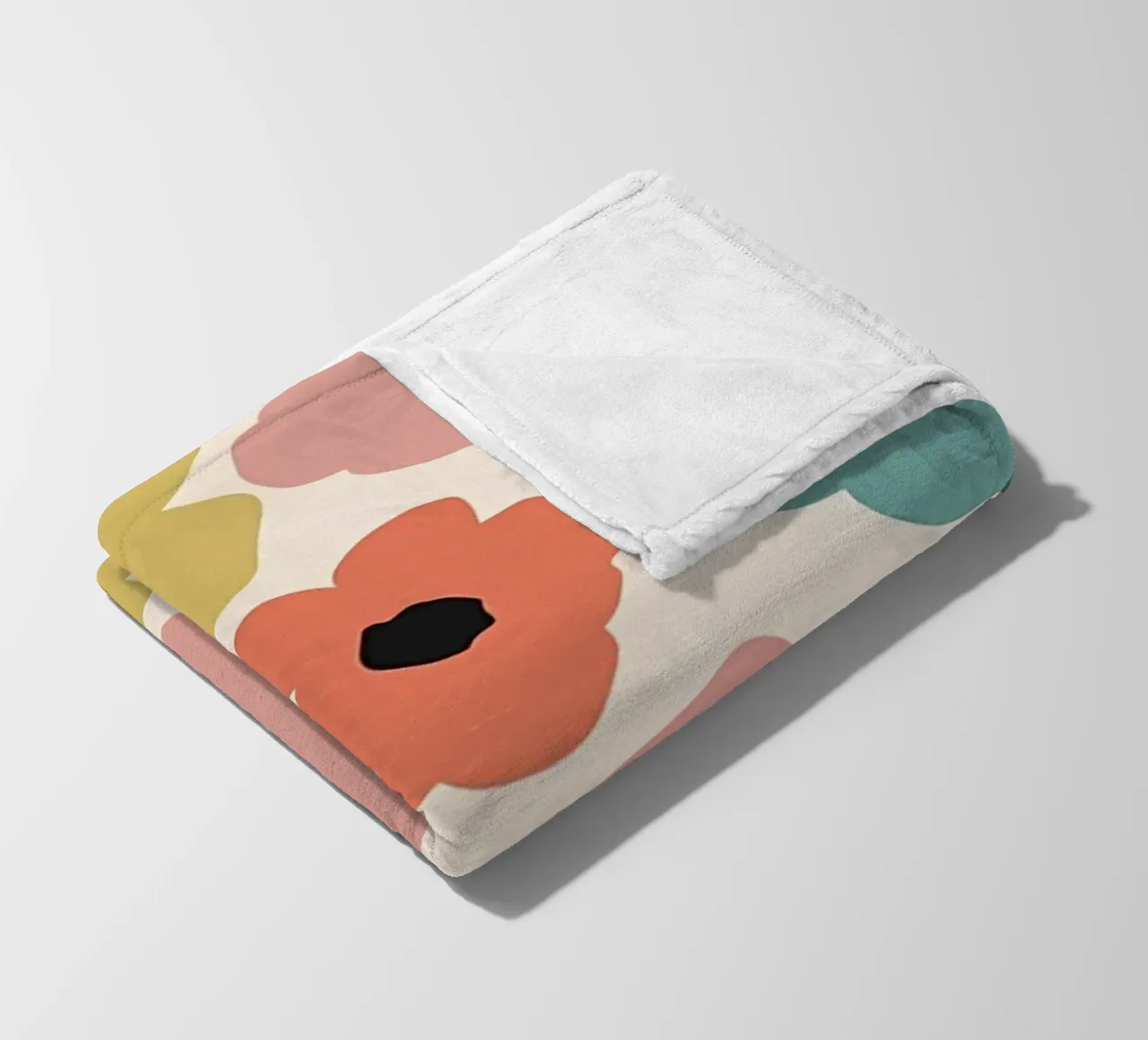 Fiori colorati e retrò coperta in pile da diedrich