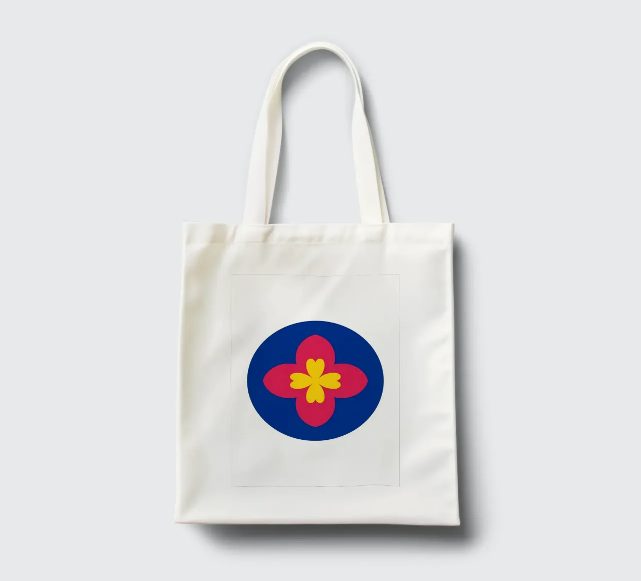 Fiore retrò borsa in juta da diedrich