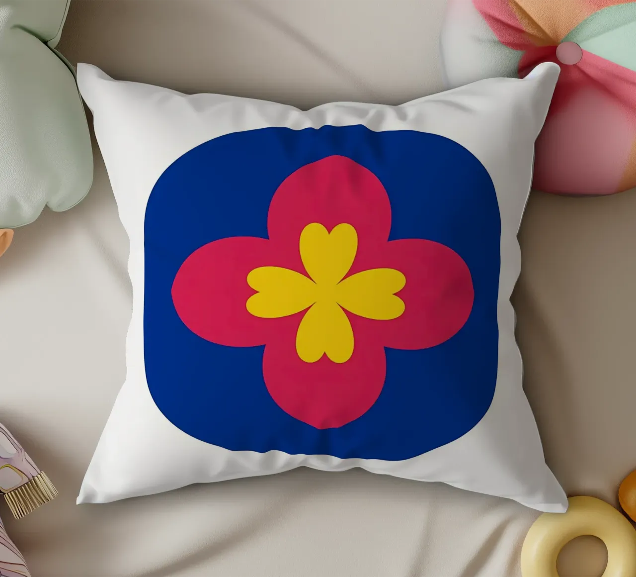 Fiore retrò cuscino da diedrich