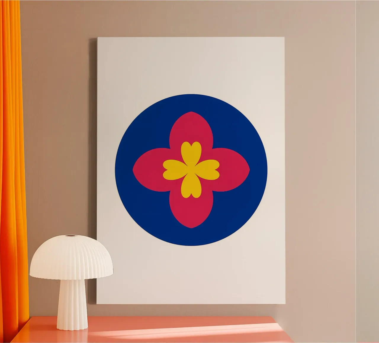 Retro bloem canvas van diedrich