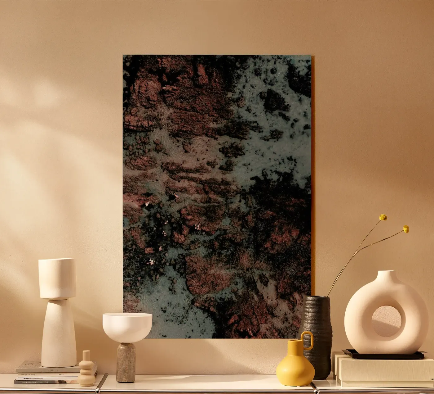 Walking on Mars acryl van Ingrid Beddoes