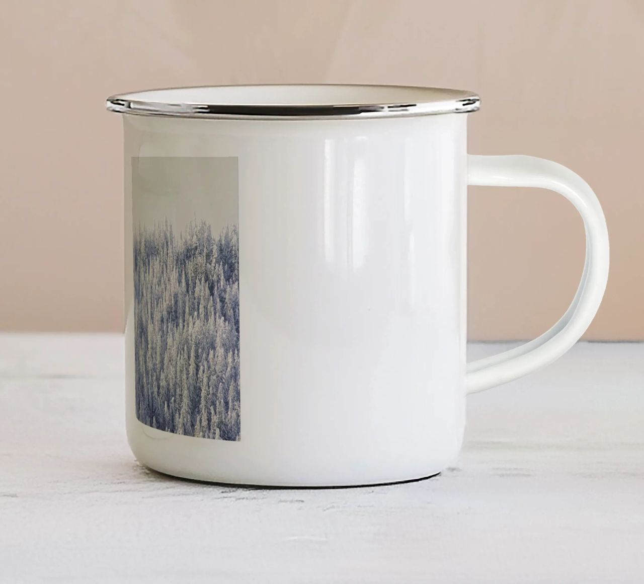 Winter Forest tazza in smalto da Nur Mut
