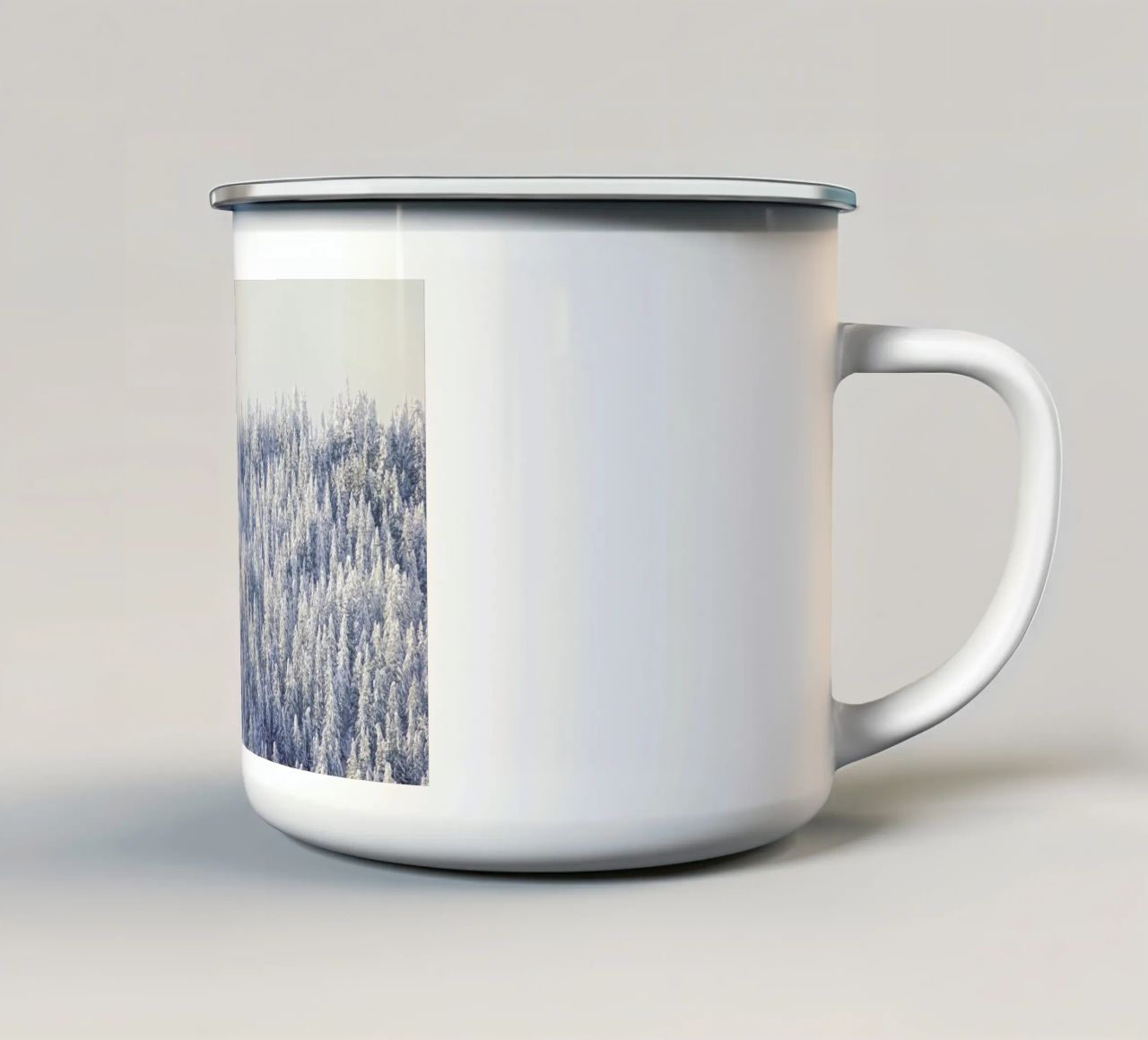 Winter Forest tazza in smalto da Nur Mut
