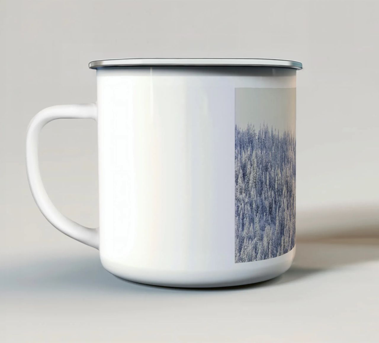 Winter Forest tazza in smalto da Nur Mut