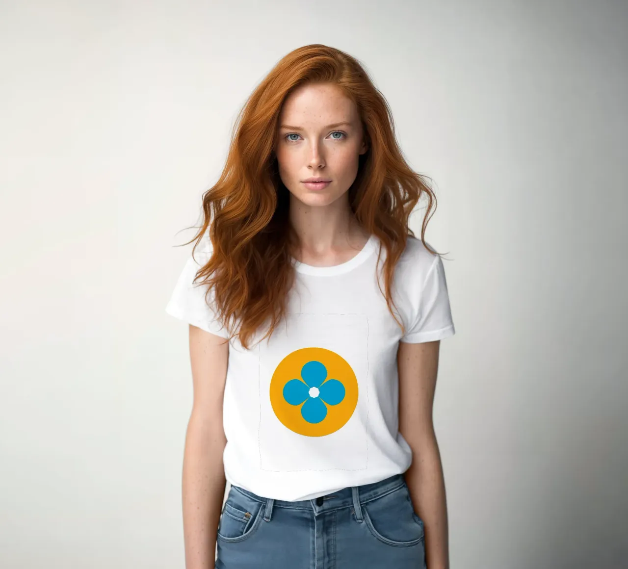 Retro flower women's fitted t-shirt by diedrich