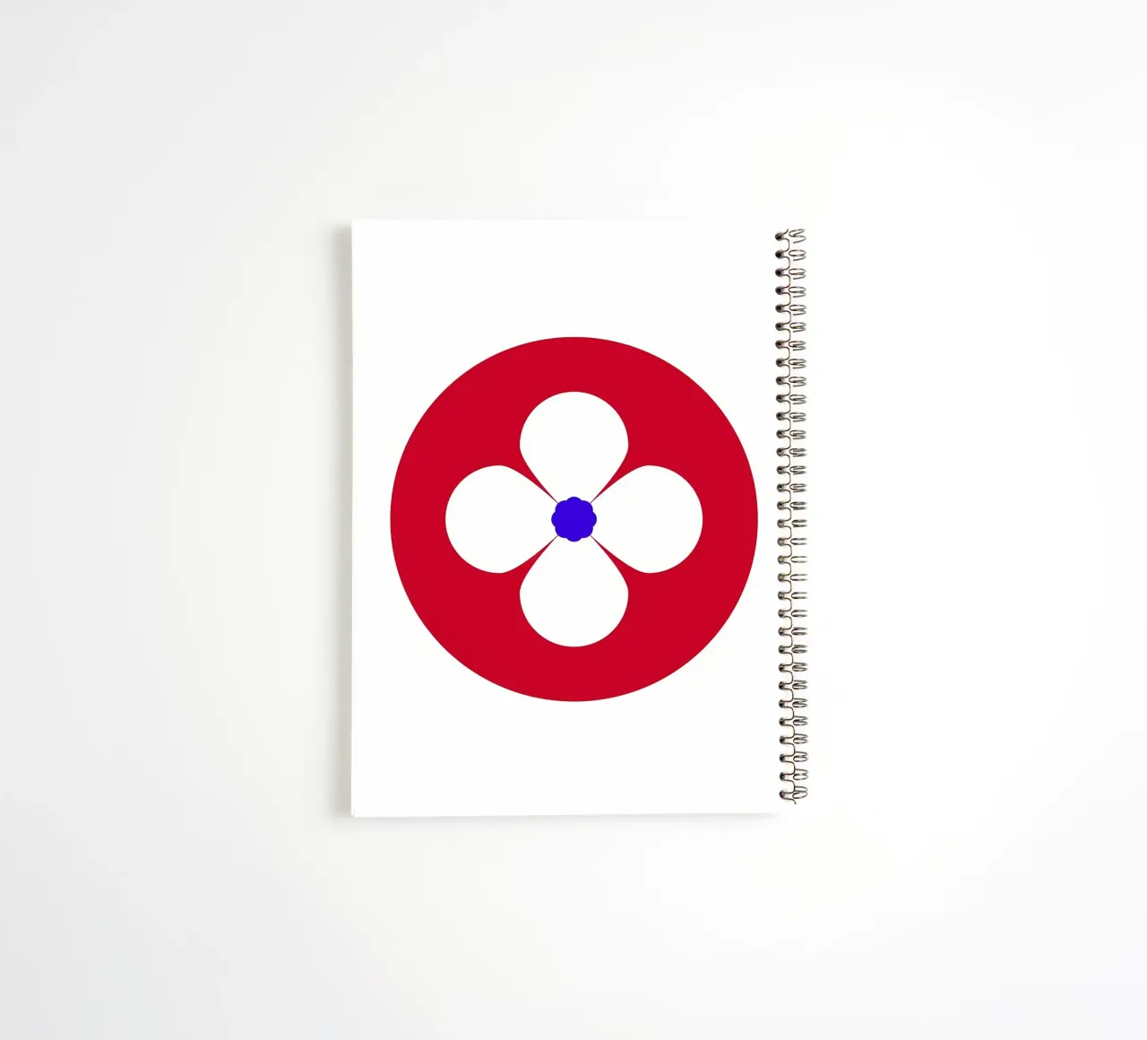 Flor retro cuaderno de espiral de diedrich