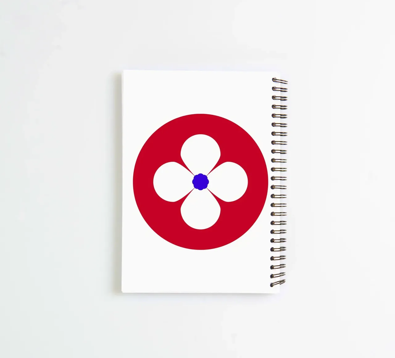 Flor retro cuaderno de espiral de diedrich