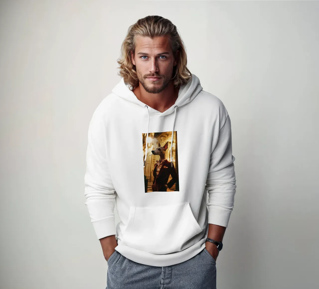 Enzo felpa con cappuccio da Affiches Chien Originales – Dogland