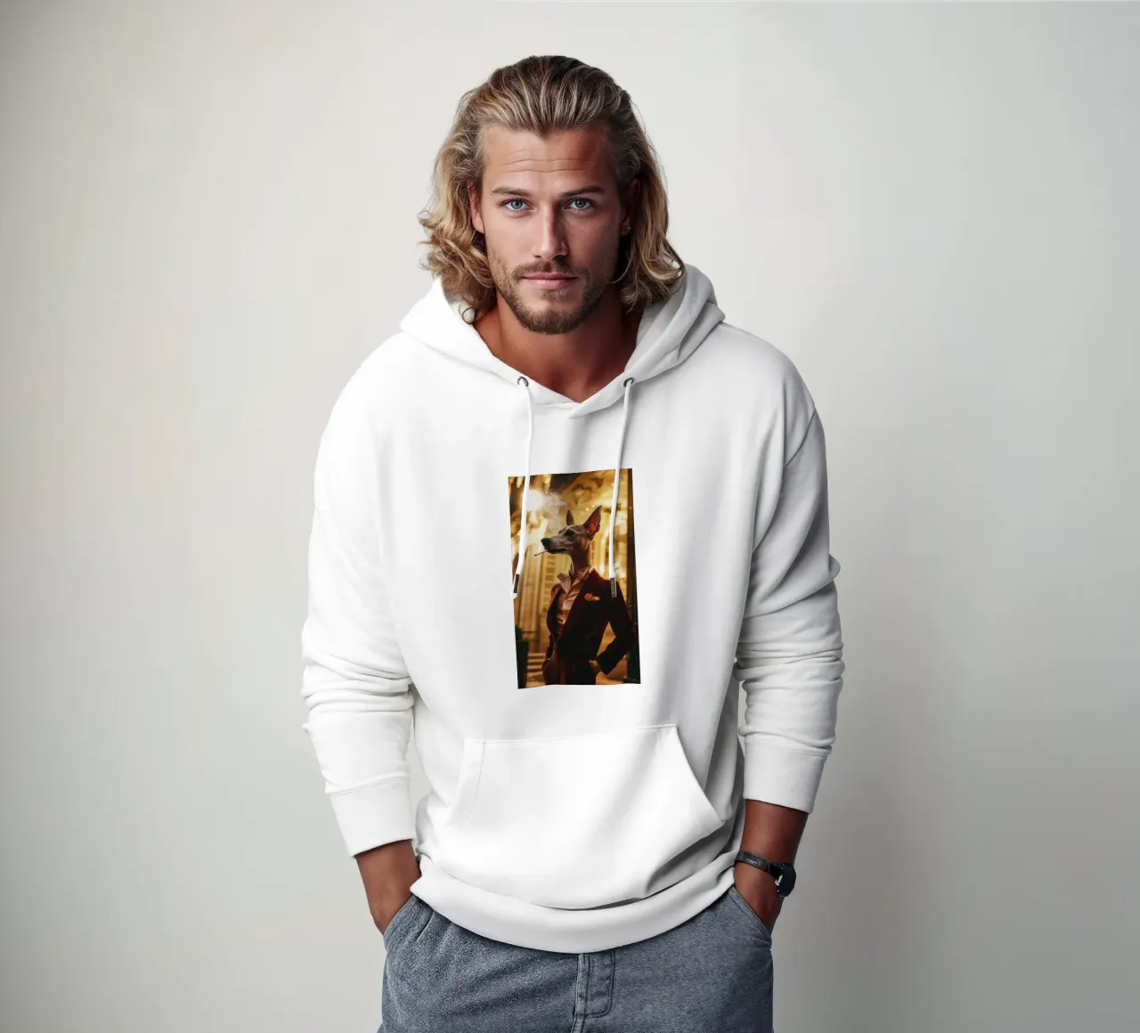 Enzo felpa con cappuccio da Affiches Chien Originales – Dogland