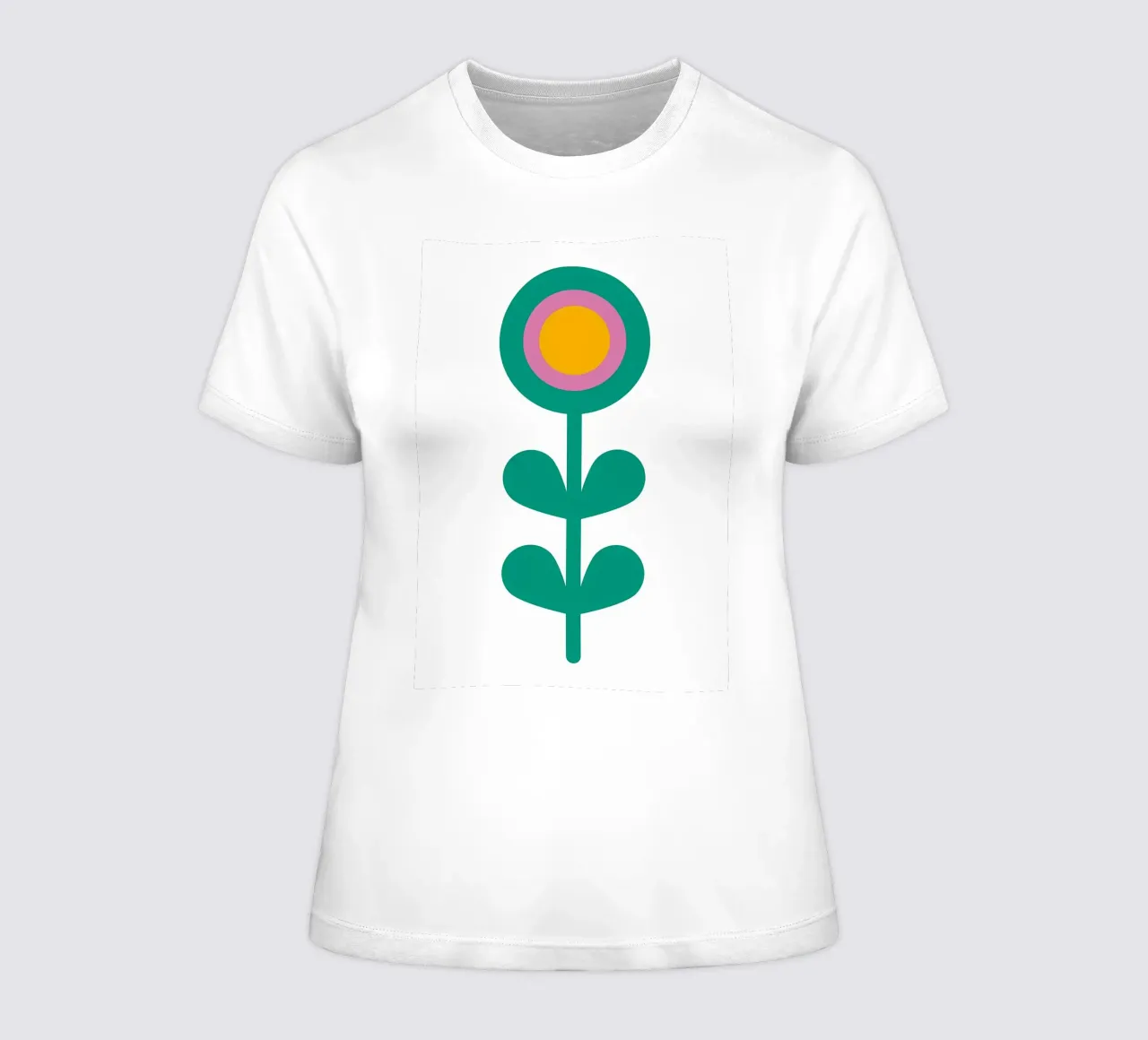 Retro Flower women's fitted t-shirt by diedrich