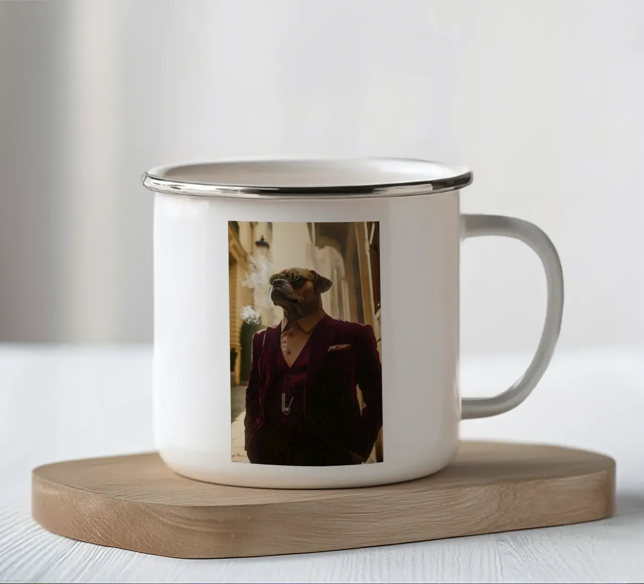 Lorenzo tazza in smalto da Affiches Chien Originales – Dogland
