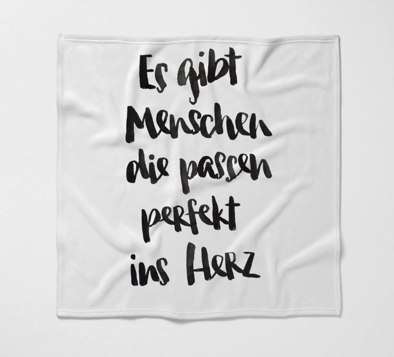 Perfekt ins Herz fleece blanket by Brushmeetspaper