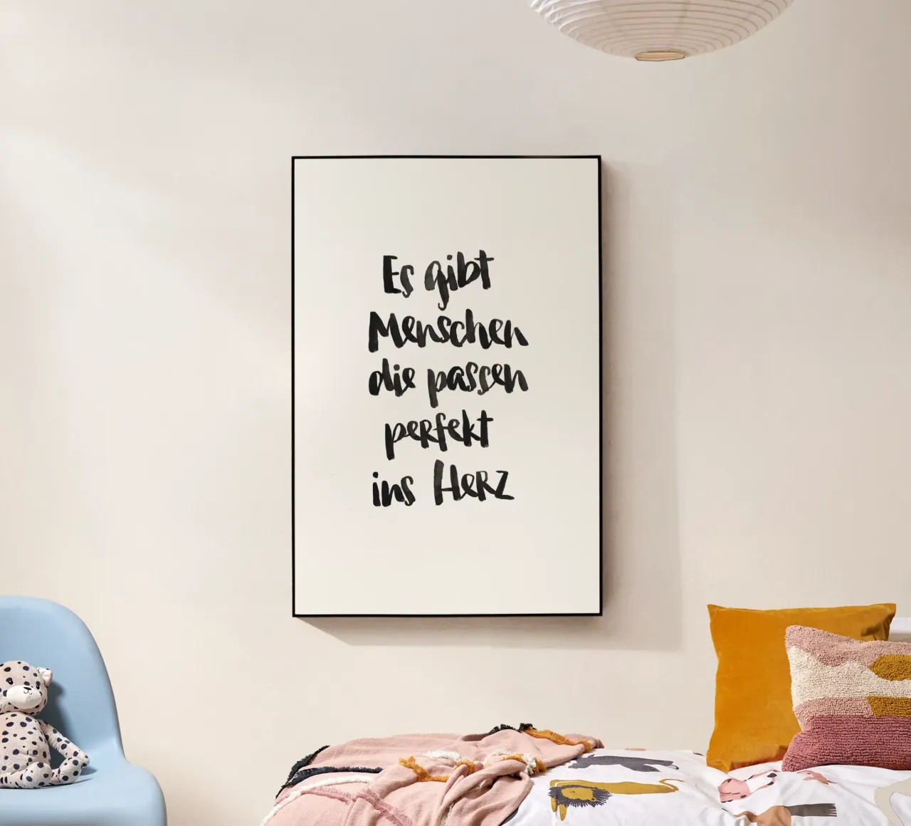 Perfekt ins Herz Acryl-Glas von Brushmeetspaper