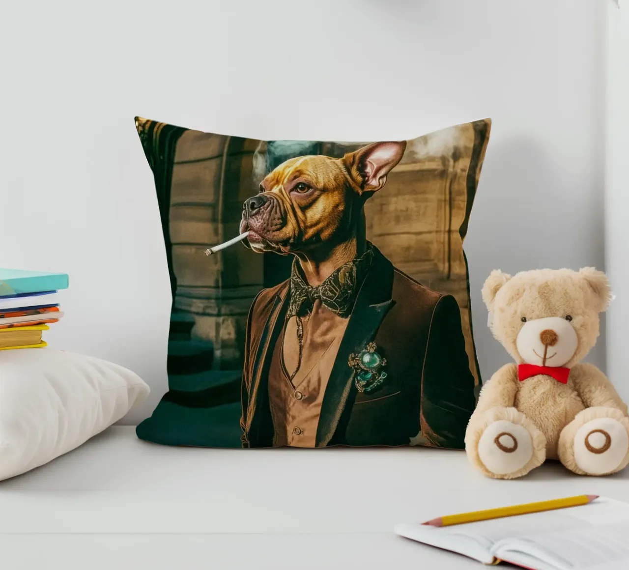 Gaston cuscino da Affiches Chien Originales – Dogland
