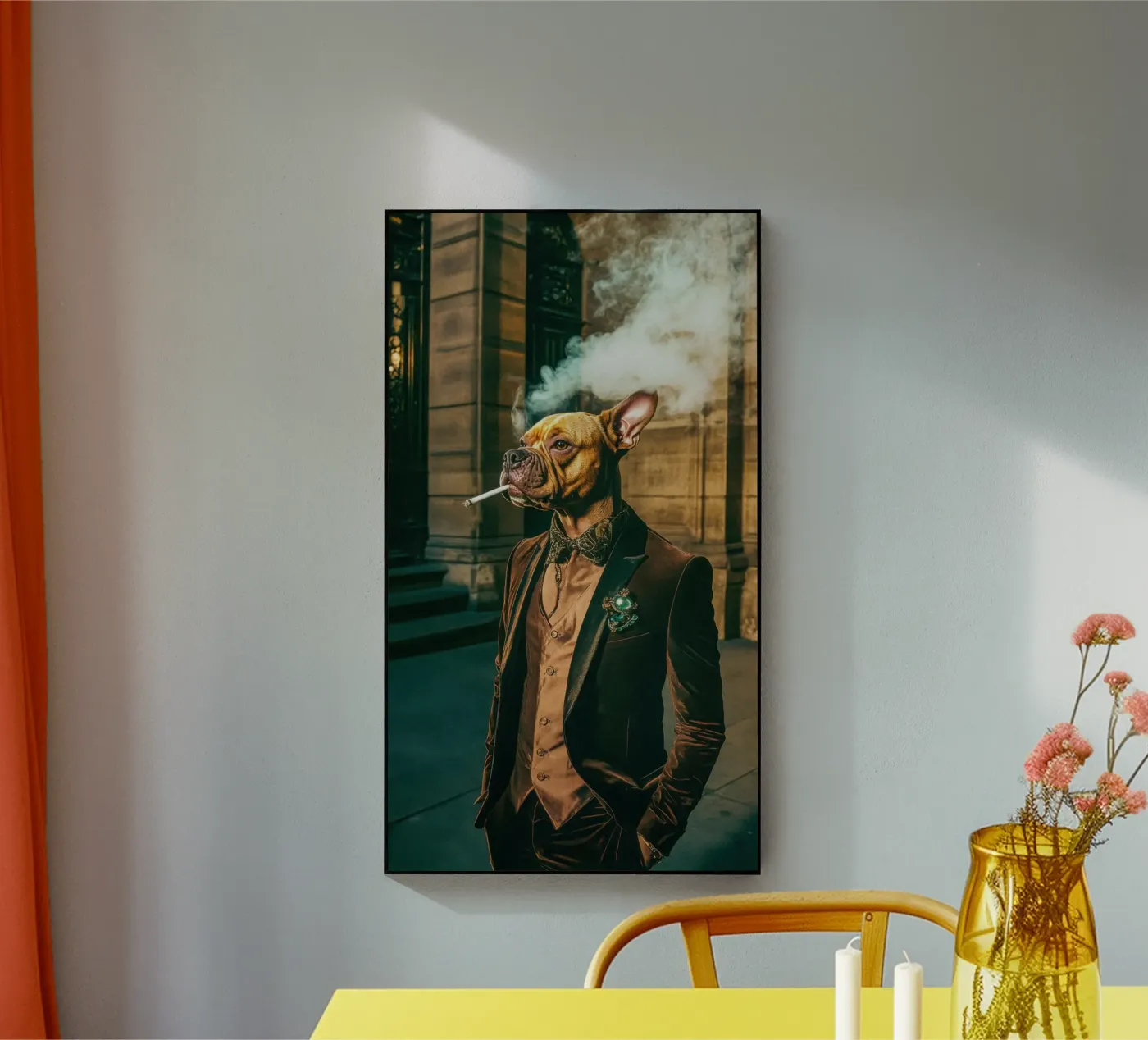 Gaston acryl van Affiches Chien Originales – Dogland