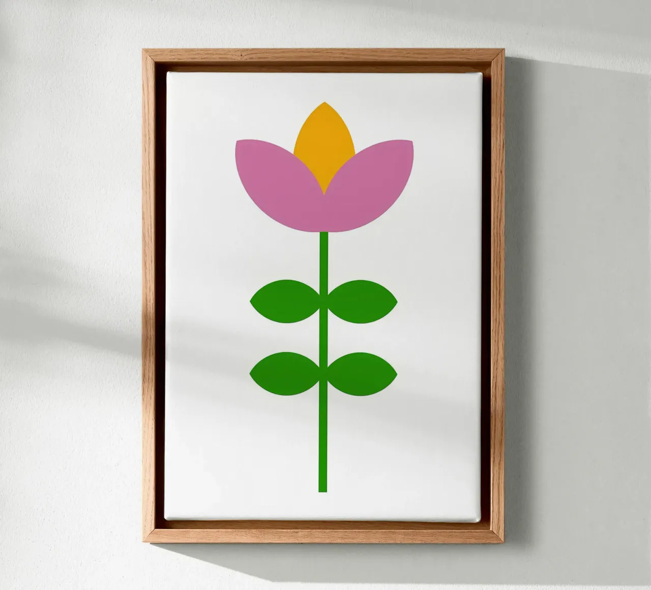 Retro bloem canvas met Baklijst van diedrich