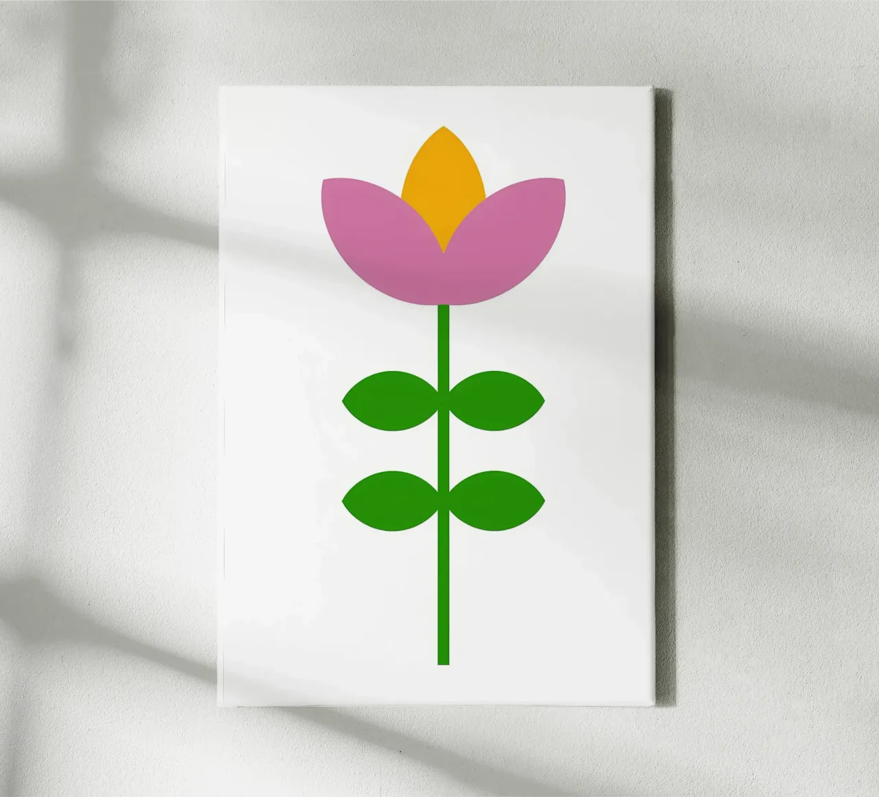 Retro bloem canvas met Baklijst van diedrich