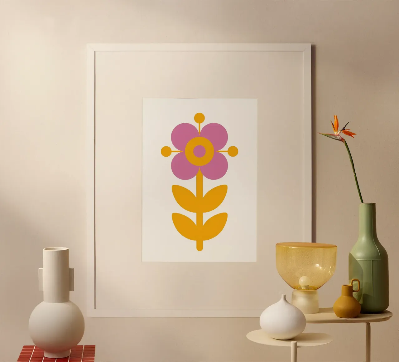 Fiore retrò poster da diedrich