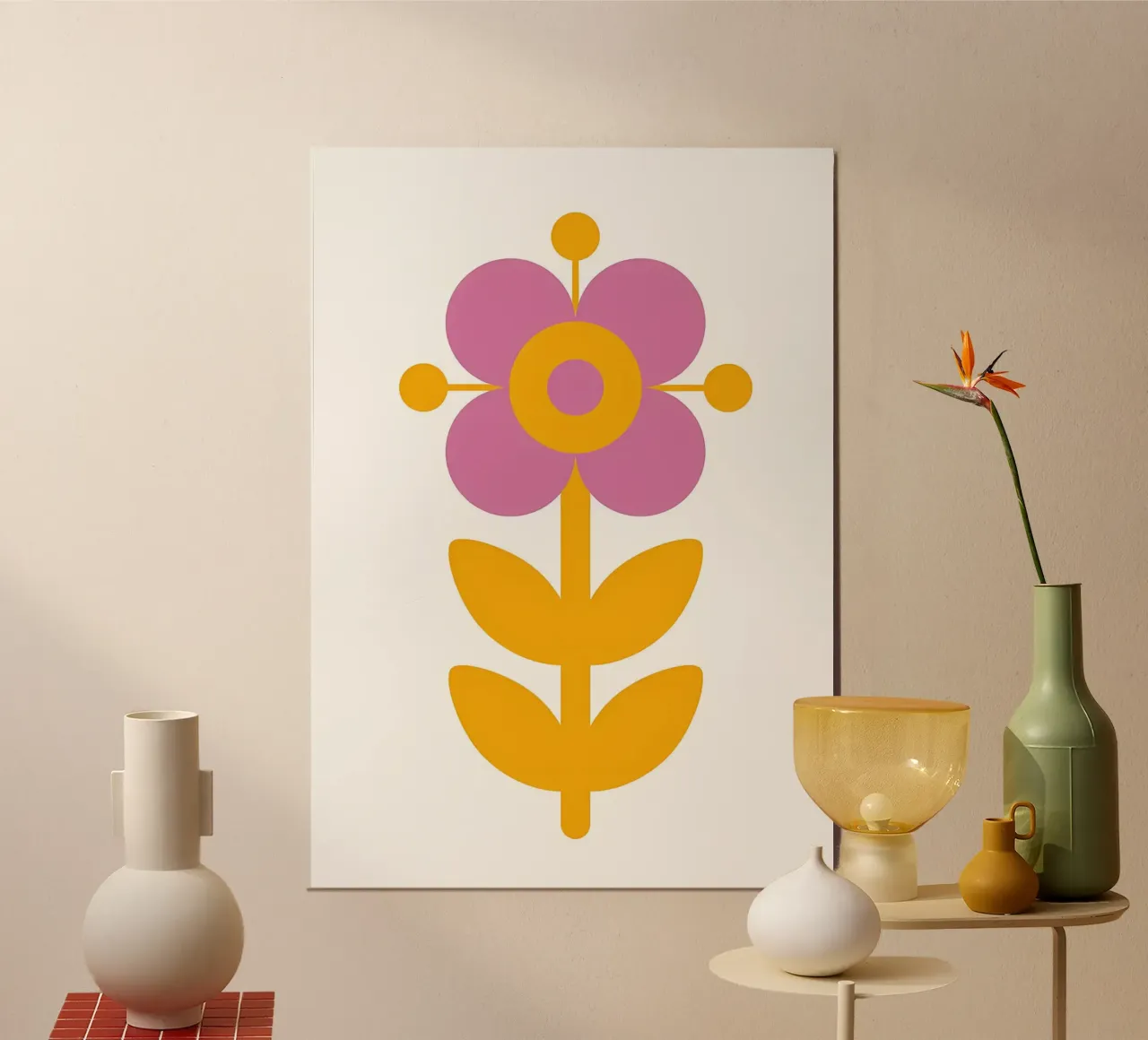 Fiore retrò poster da diedrich